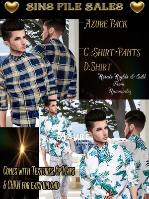 ♥Azure Male Bundle C&amp;D♥ Chkn for easy upload.