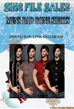 Mens Bad Bone Shirt Set