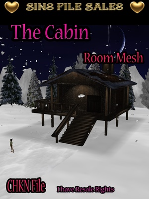 Snowy Cabin Room Mesh