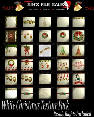 White Christmas Texture Pack Resale Rights Included