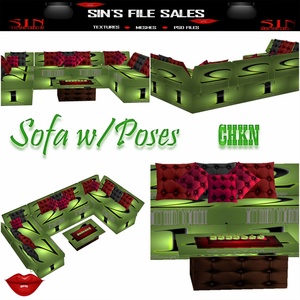 Sofa Set W/Poses * Mesh