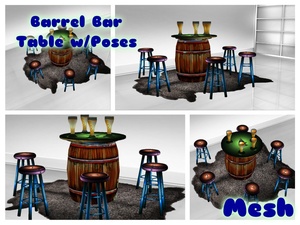 Barrel Bar Table w/Poses