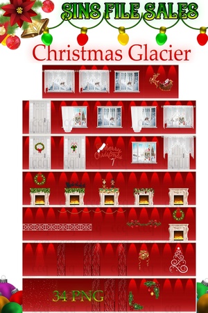 Christmas Glacier Texture Pack *34 Png