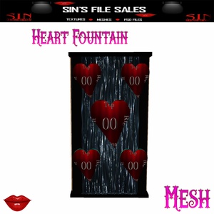 Heart Fountain*Mesh W/Resale Rights