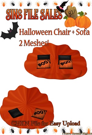 Halloween Sofa &amp; Chair Set *2 Meshes