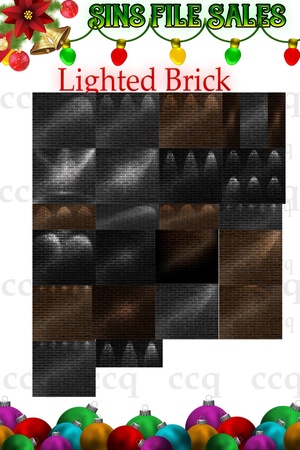 Lighted Brick Textures * 34 png