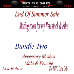 End Of SUMMER SALE!! Accessory Mesh Bundle!