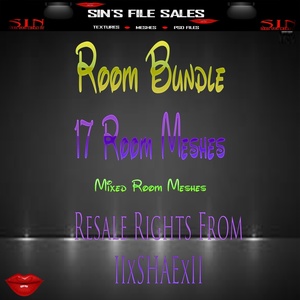 Room Mesh Bundle *17 Meshes Included *Less then .60 Cents Per Mesh* LIMITED TIME!