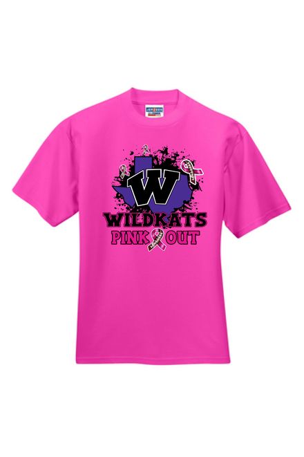Wildkats Pink Out Tshirt - Pink