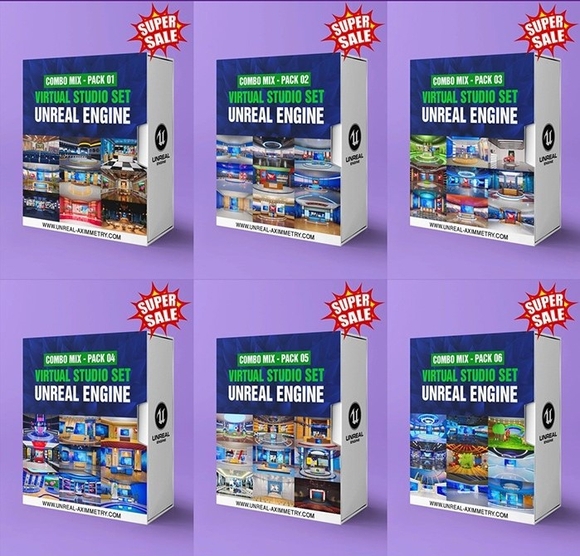 54 VIRTUAL SET FOR UNREAL ENGINE ( ONLY $1.8/ SET ) 💥 SUPER SALE 💥  