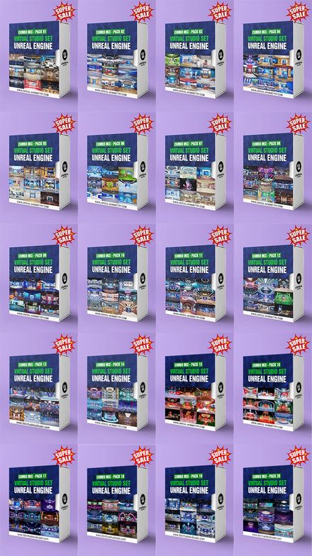 ALL IN ONE - 180 UNREAL ENGINE VIRTUAL STUDIO SET ( ONLY $0.5/ SET ) 💥 SUPER SALE 💥  