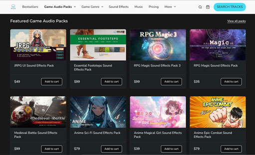 game audio packs and bundles