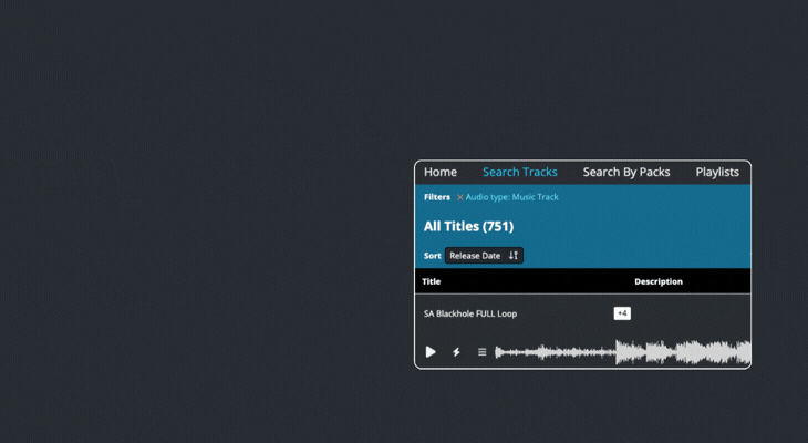 wow sound game audio search with AI-assisted search