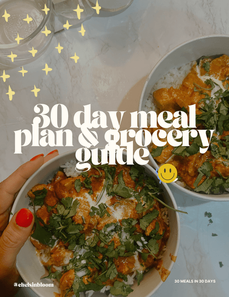 30 Day Meal Plan &amp; Grocery Guide