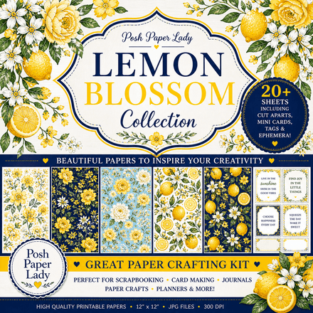 LEMON BLOSSOMS DIGITAL PAPER