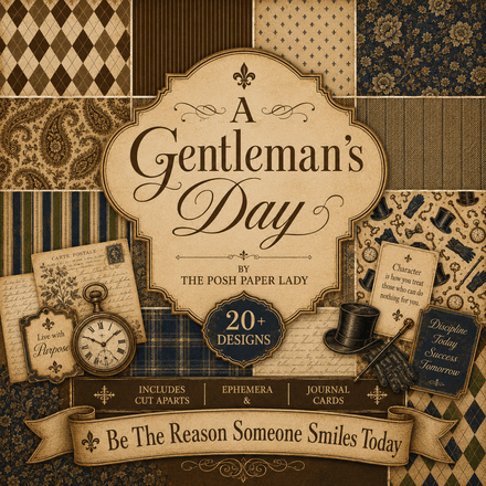 A GENTLEMEN’S DAY DIGITAL PAPER PACK