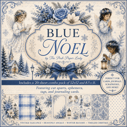 Blue Noel Digital Christmas Collection 