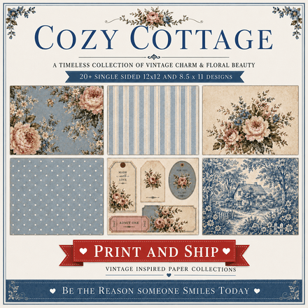 COZY COTTAGE PAPER PACK SHIPPED TO YOU