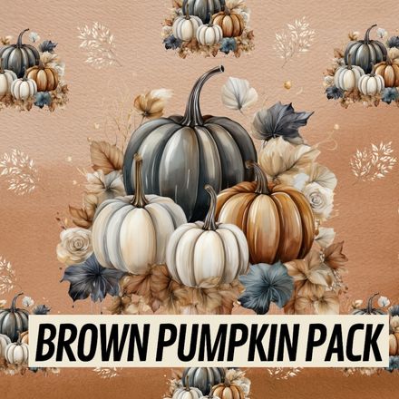 BROWN PUMPKINS DIGITAL PAPER PACK - BROWN ONLY