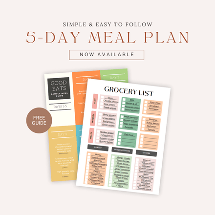Free 5-Day Meal Plan (Includes Recipes + Grocery List)