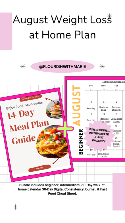 August Weight Loss at Home Plan