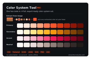 Color System Tool Pro — Generate a complete design palette in seconds