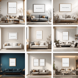 Free Canva Wall Art Mockup Bundle – Modern Interior Frame Scenes