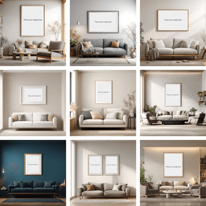 Free Canva Wall Art Mockup Bundle – Modern Interior Frame Scenes