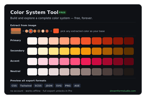Color System Tool Free — Build a complete design palette, right in your browser