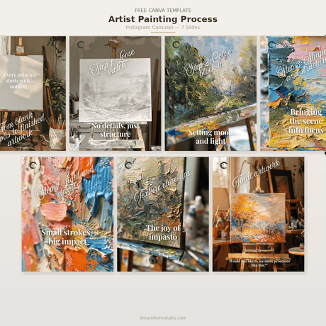 Artist Instagram Carousel Canva Template