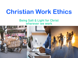 Christian Work Ethics