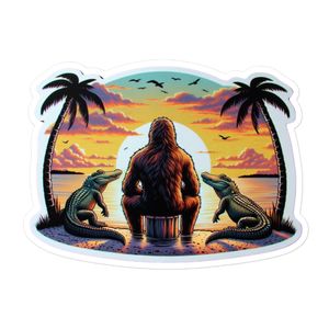 Bigfoot and Pals Sunset Sticker