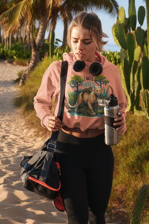 Raised Wild Crop Top Hoodie