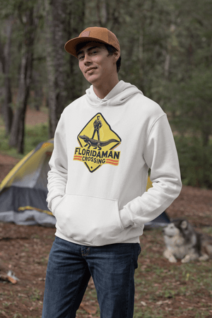 Florida Man crossing hoodie