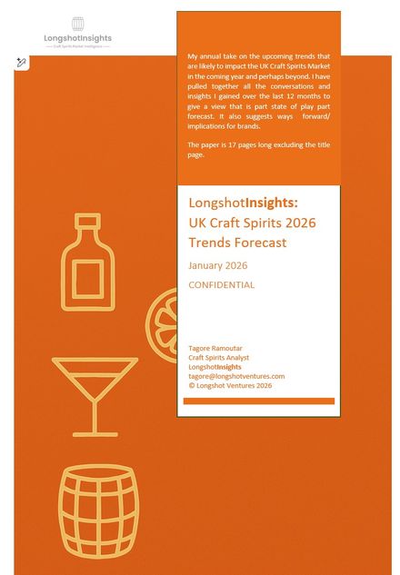 UK Craft Spirits 2026 Trends Forecast