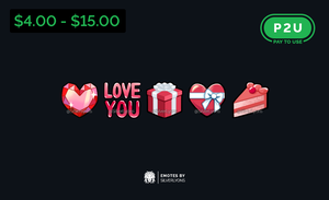 [P2U] Red Valentines Twitch Emotes