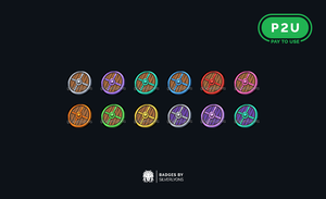 [P2U] Round Shield Twitch Bit Badges