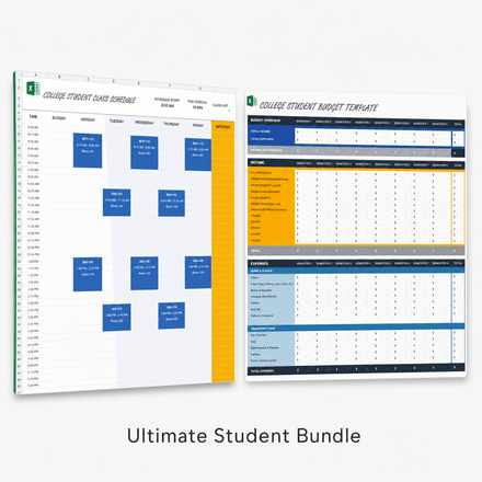 Student Bundle – Class Planner &amp; Budget Planner | Digital Download