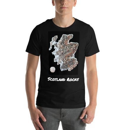 Scotland Rock Map T-shirt Black