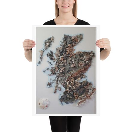 18&quot; x 24&quot; Scotland Rock Map (approx A2 size) Print