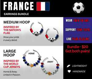 France Flag &amp; Jersey Inspired Hoops – Game Day Ready for 🌎 Cup Soccer