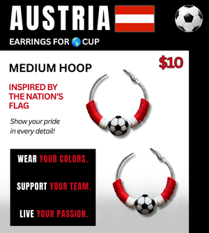 Austria Flag Inspired Accessories – Game Day Ready for 🌎Cup Soccer