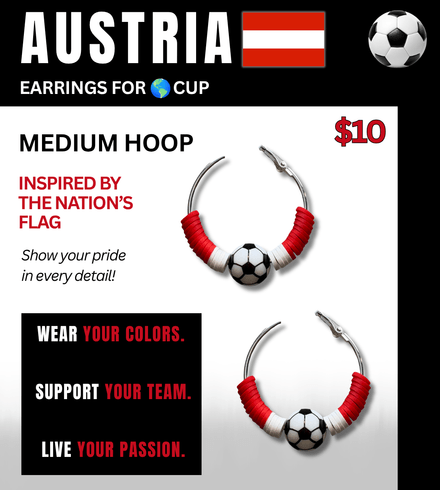 Austria Flag Inspired Accessories – Game Day Ready for 🌎Cup Soccer