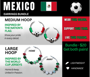 Mexico Flag &amp; Jersey Inspired Hoops – Game Day Ready for 🌎 Cup Soccer