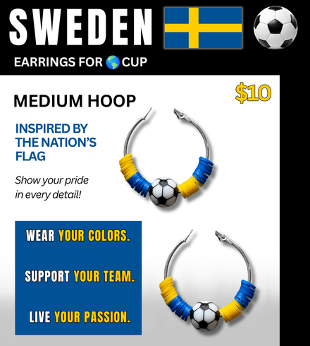 Sweden Flag Inspired Accessories – Game Day Ready for 🌎Cup Soccer