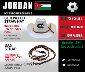 Jordan Bejeweled Hat and Braided Bag Strap – Game Day Ready for 🌎 Cup Soccer