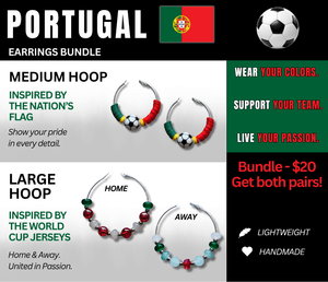 Portugal Flag &amp; Jersey Inspired Hoops – Game Day Ready for 🌎 Cup Soccer