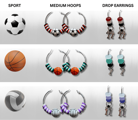 Team Spirit Earrings – Game Day Ready for Any Sport!