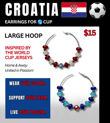 Croatia Jersey Inspired Hoops – Game Day Ready for🌎Cup Soccer