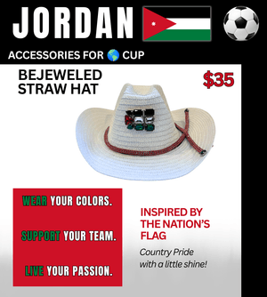 Jordan Bejeweled Straw Hat – Game Day Ready for 🌎Cup Soccer